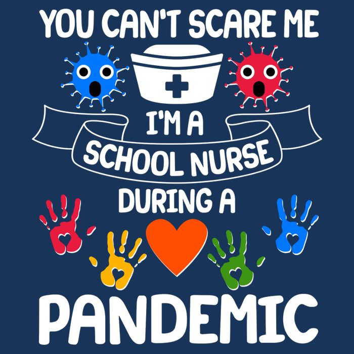 You Can't Scare Me I'm A School Nurse During the Pandemic Drawstring Bag