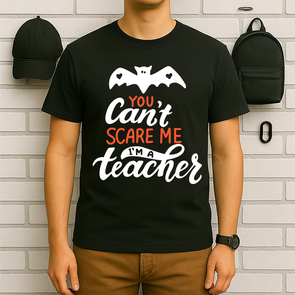 You Can't Scare Me I'm A Teacher Bat T-Shirt