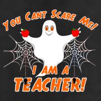 You Can't Scare Me I'm a Teacher Halloween Ghost Spiders Cool Comfort Performance Bucket Hat