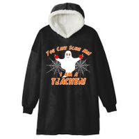 You Can't Scare Me I'm a Teacher Halloween Ghost Spiders Hooded Wearable Blanket