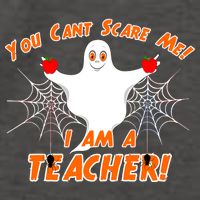 You Can't Scare Me I'm a Teacher Halloween Ghost Spiders Vector Backpack