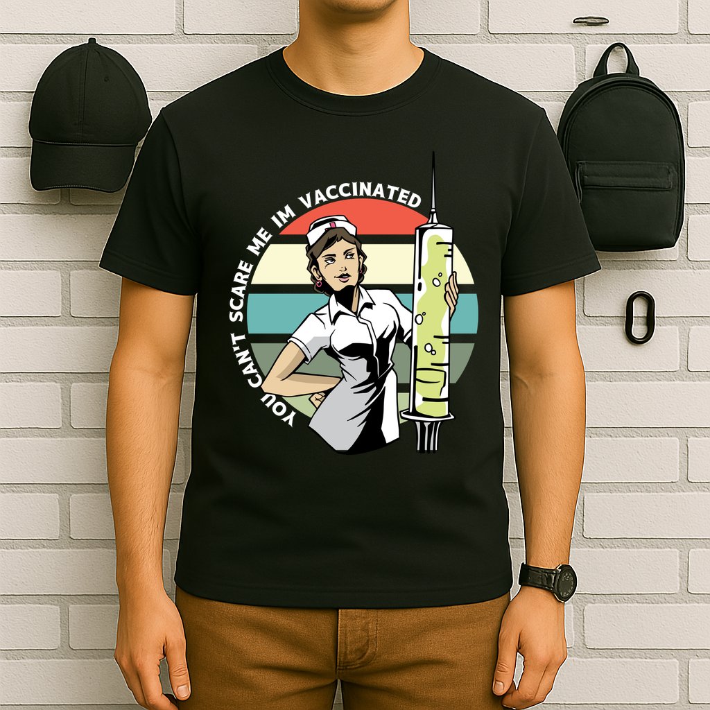 You Can't Scare Me I'm Vaccinated Nurse T-Shirt