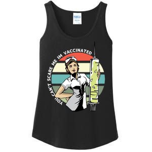 You Can't Scare Me I'm Vaccinated Nurse Ladies Essential Tank