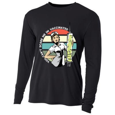 You Can't Scare Me I'm Vaccinated Nurse Cooling Performance Long Sleeve Crew