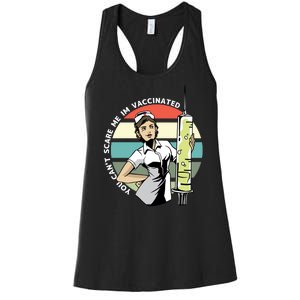 You Can't Scare Me I'm Vaccinated Nurse Women's Racerback Tank