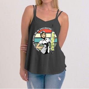 You Can't Scare Me I'm Vaccinated Nurse Women's Strappy Tank