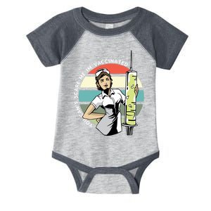 You Can't Scare Me I'm Vaccinated Nurse Infant Baby Jersey Bodysuit