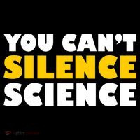 You Can't Silence Science! Resist Protest Drawstring Bag