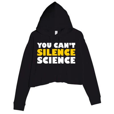 You Can't Silence Science! Resist Protest Crop Fleece Hoodie