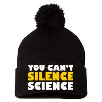You Can't Silence Science! Resist Protest Pom Pom 12in Knit Beanie