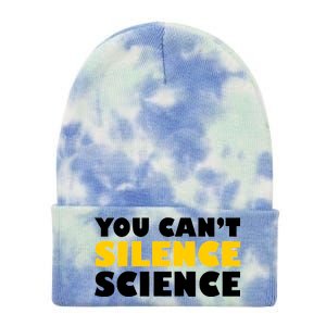 You Can't Silence Science! Resist Protest Tie Dye 12in Knit Beanie