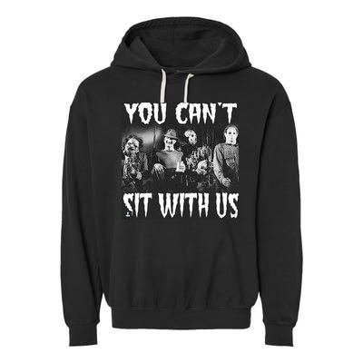You Can't Sit With Us Classic Horror Villains Garment-Dyed Fleece Hoodie