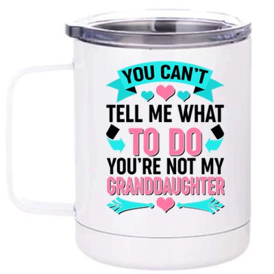 You Can't Tell Me What To Do Granddaughter 12 oz Stainless Steel Tumbler Cup