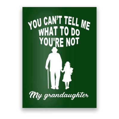 You Can't Tell Me What To Do You're Not My Grandaughter Poster
