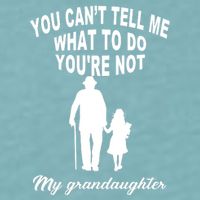 You Can't Tell Me What To Do You're Not My Grandaughter Sueded Cloud Jersey T-Shirt