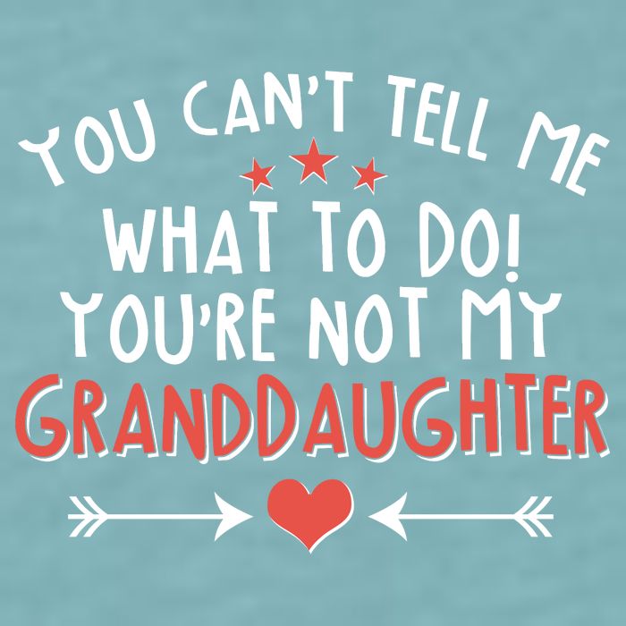 You Can't Tell Me What To Do! You're Not My Granddaughter Sueded Cloud Jersey T-Shirt