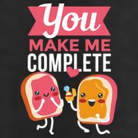 You Complete Me Peanut Butter Jelly 7 Panel Mesh Trucker Snapback Hat