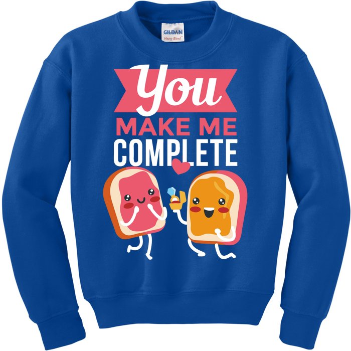 You Complete Me Peanut Butter Jelly Kids Sweatshirt