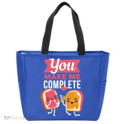 You Complete Me Peanut Butter Jelly Zip Tote Bag