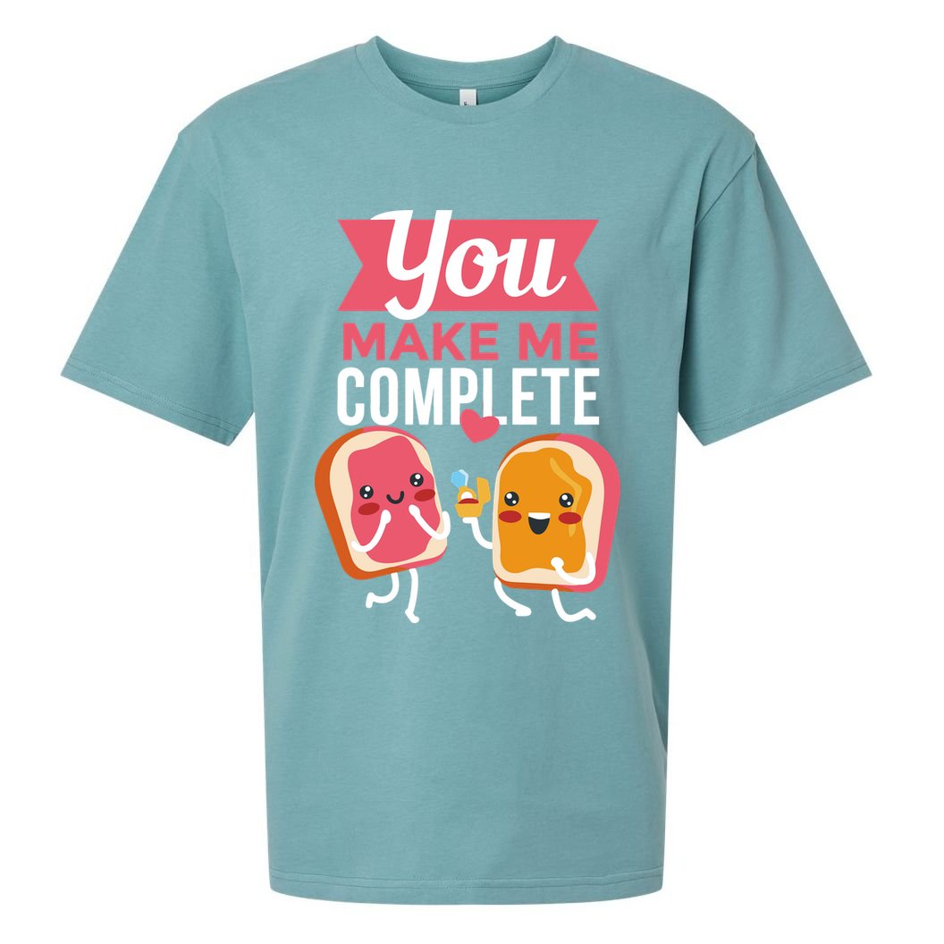 You Complete Me Peanut Butter Jelly Sueded Cloud Jersey T-Shirt