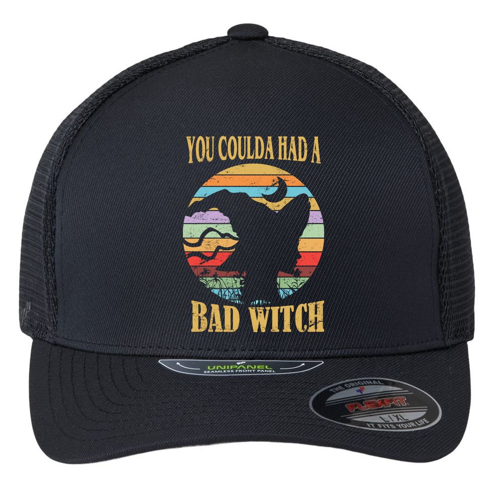 You Coulda Had A Bad Witch Halloween Flexfit Unipanel Trucker Cap