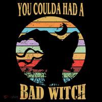 You Coulda Had A Bad Witch Halloween Flexfit Unipanel Trucker Cap