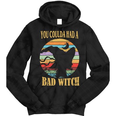 You Coulda Had A Bad Witch Halloween Tie Dye Hoodie