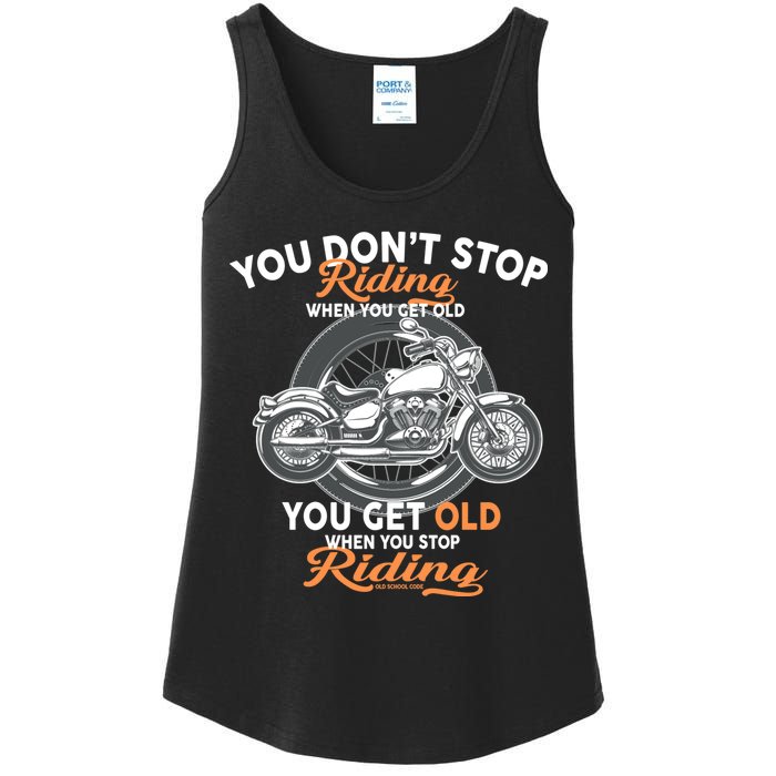 You Don't Get Old When You Stop Riding Ladies Essential Tank