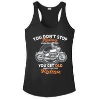 You Don't Get Old When You Stop Riding Ladies PosiCharge Competitor Racerback Tank