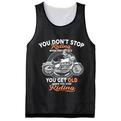 You Don't Get Old When You Stop Riding Mesh Reversible Basketball Jersey Tank
