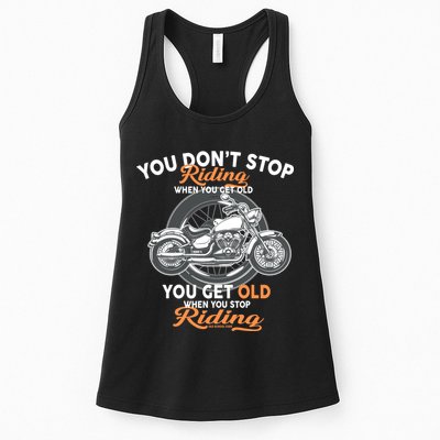 You Don't Get Old When You Stop Riding Womens Tank Top