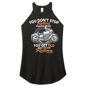 You Don't Get Old When You Stop Riding Women's Perfect Tri Rocker Tank