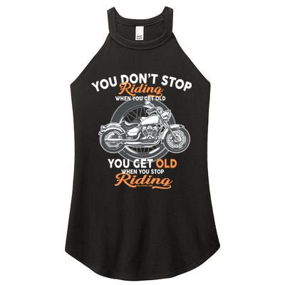 You Don't Get Old When You Stop Riding Women's Perfect Tri Rocker Tank