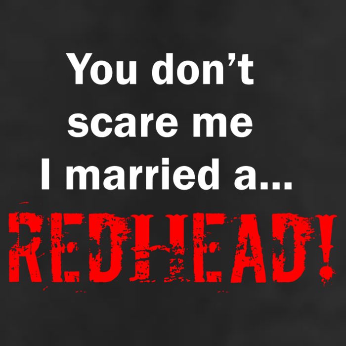 You Don't Scare I Married A Redhead! Garment-Dyed Fleece Hoodie