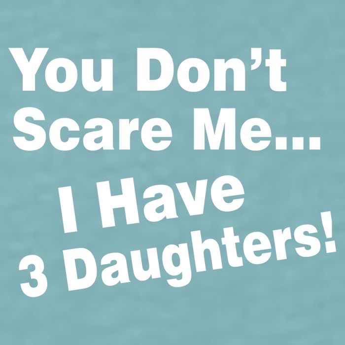 You Don't Scare Me I Have 3 Daughters Sueded Cloud Jersey T-Shirt