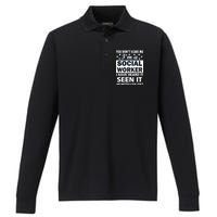 You Don't Scare Me Social Worker Performance Long Sleeve Polo