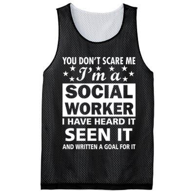 You Don't Scare Me Social Worker Mesh Reversible Basketball Jersey Tank