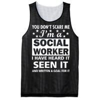 You Don't Scare Me Social Worker Mesh Reversible Basketball Jersey Tank