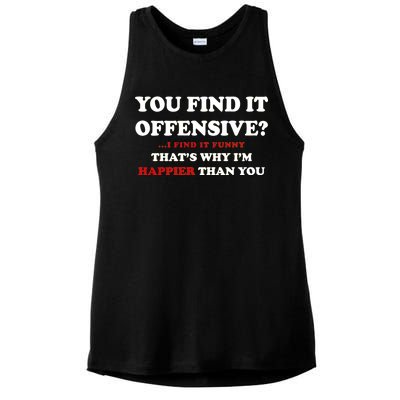 You Find It Offensive? I Find It Funny Ladies PosiCharge Tri-Blend Wicking Tank