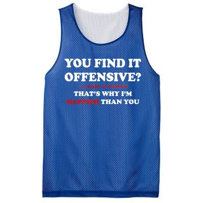 You Find It Offensive? I Find It Funny Mesh Reversible Basketball Jersey Tank