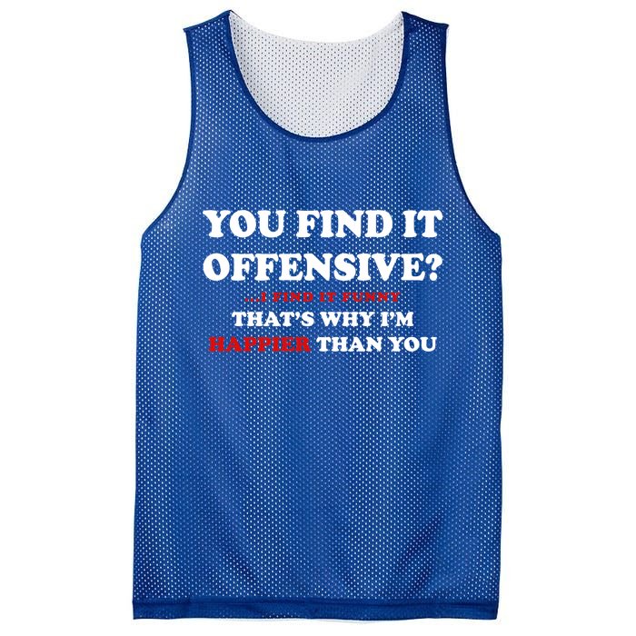 You Find It Offensive? I Find It Funny Mesh Reversible Basketball Jersey Tank