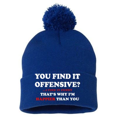 You Find It Offensive? I Find It Funny Pom Pom 12in Knit Beanie