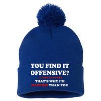 You Find It Offensive? I Find It Funny Pom Pom 12in Knit Beanie