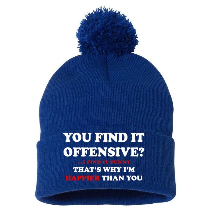 You Find It Offensive? I Find It Funny Pom Pom 12in Knit Beanie