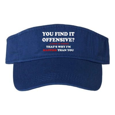 You Find It Offensive? I Find It Funny Valucap Bio-Washed Visor