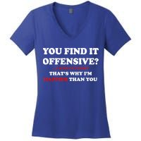 You Find It Offensive? I Find It Funny Women's V-Neck T-Shirt