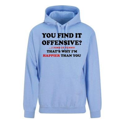 You Find It Offensive? I Find It Funny Unisex Surf Hoodie