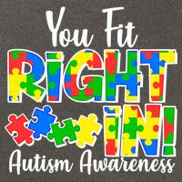 You Fit Right In Autism Awareness Cotton Canvas Backpack