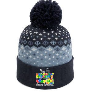 You Fit Right In Autism Awareness The Baniff Cuffed Pom Beanie