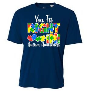 You Fit Right In Autism Awareness Cooling Performance Crew T-Shirt